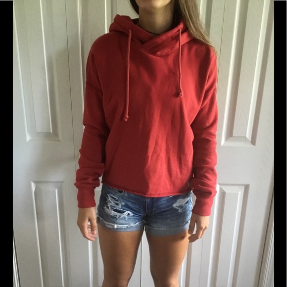 Abercrombie & Fitch Tops - Abercrombie red super soft hoodie size small